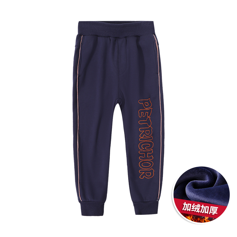 Chàng trai cộng với quần nhung quần ấm trẻ em sweatpants 15 vừa trẻ em lớn dày quần ấm áp trong quần chất béo con 12 tuổi.