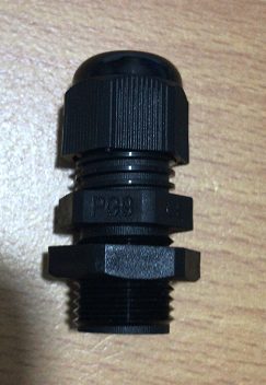 Nylon plastic cable waterproof connector Gelan head fixing head key lock PG9 extended thread customized