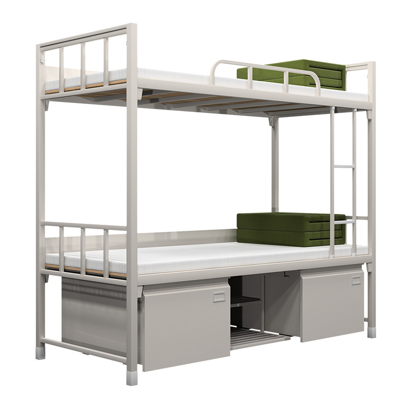 Standard camp with bunk bed troop steel bunk bed single bed high and low bed wrought iron bed Guangzhou dormitory steel frame bed