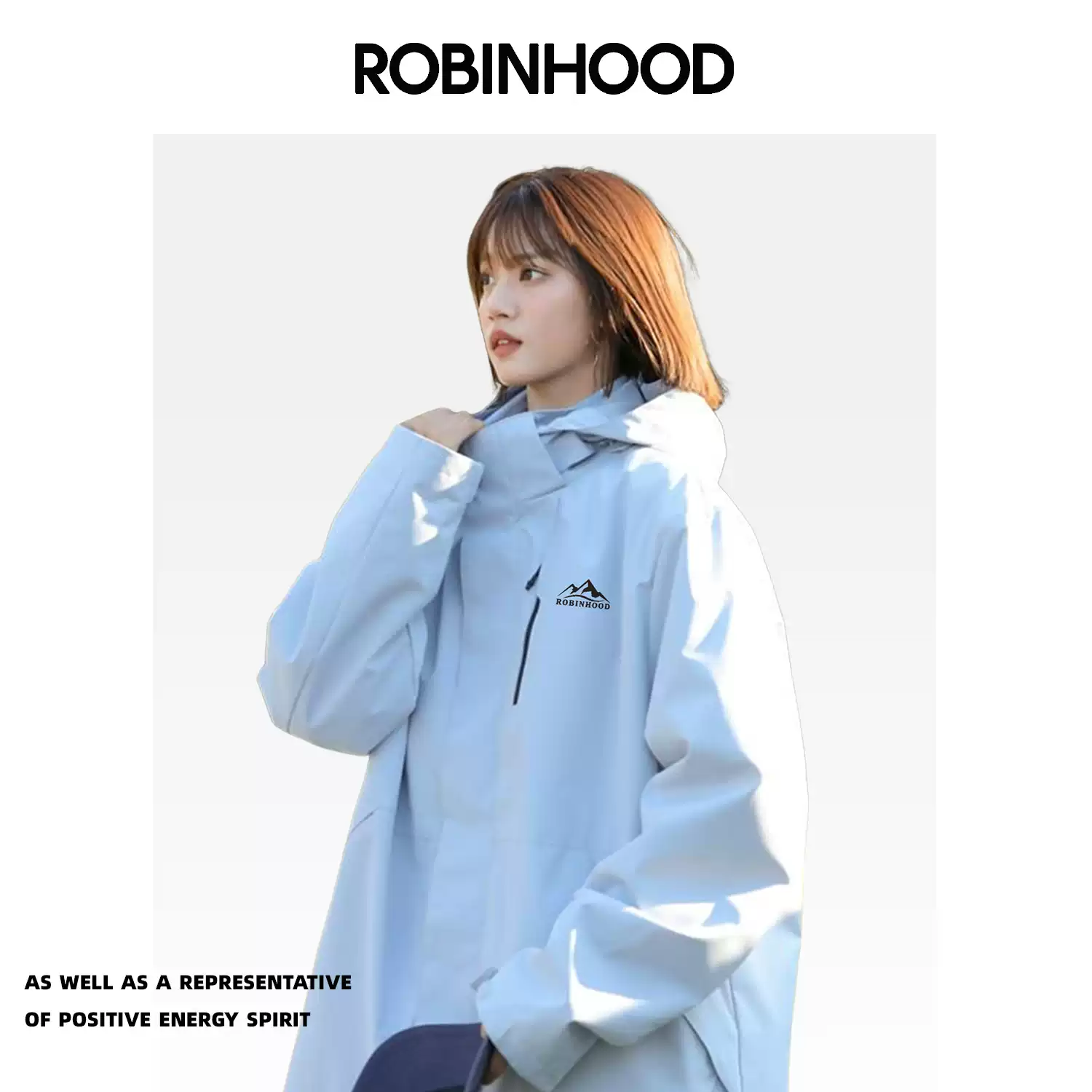 羅賓漢ROBINHOOD 純色三合一可拆卸內膽山系戶外簡約雪山Logo夾克