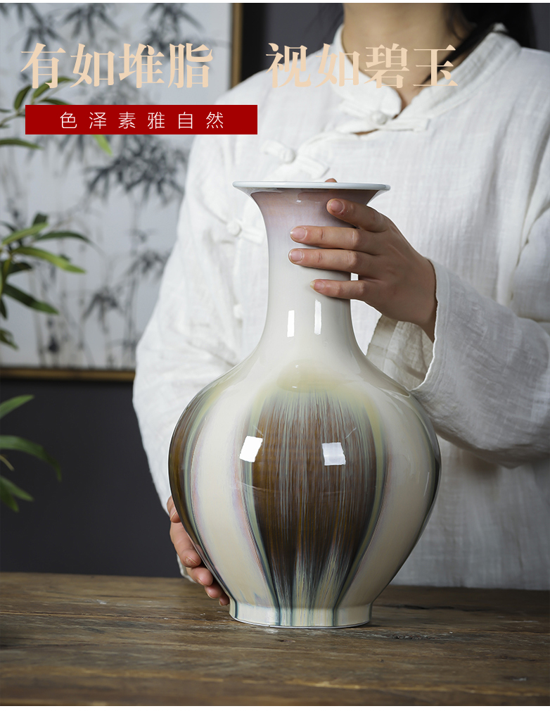 Creative jingdezhen ceramics up wiredrawing vase Chinese style household adornment flower arrangement sitting room TV ark, furnishing articles