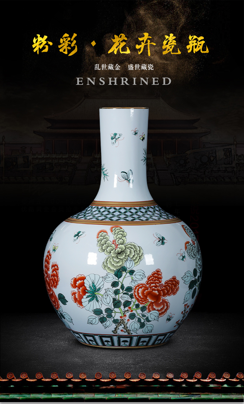 Jingdezhen ceramic imitation the qing qianlong drive porcelain vases large landing place, sitting room of Chinese style household ornaments