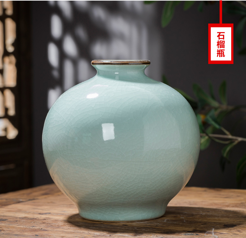 Archaize of jingdezhen ceramic up vase furnishing articles porch rich ancient frame of Chinese style household decoration TV ark