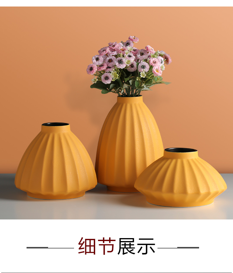 Dried flower vases, pottery and porcelain the Nordic idea ins office decoration contracted and I household wind flower arranging furnishing articles in the living room