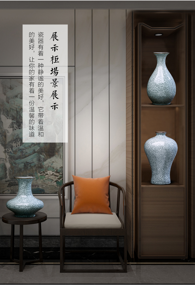 Archaize of jingdezhen ceramics up vase sitting room home decoration flower arranging vintage porcelain handicraft furnishing articles