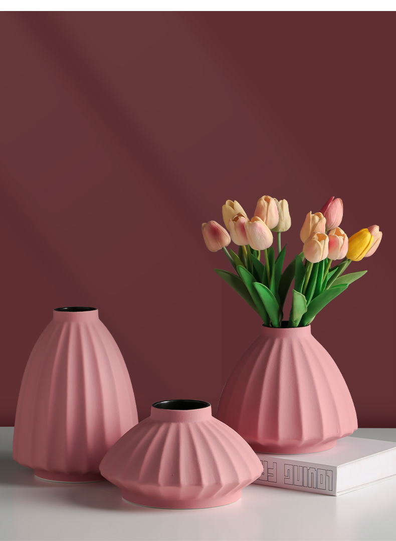 Floret bottle ceramic creative Nordic dry flower arranging flowers light key-2 luxury home furnishing articles contracted and I living room table decorations