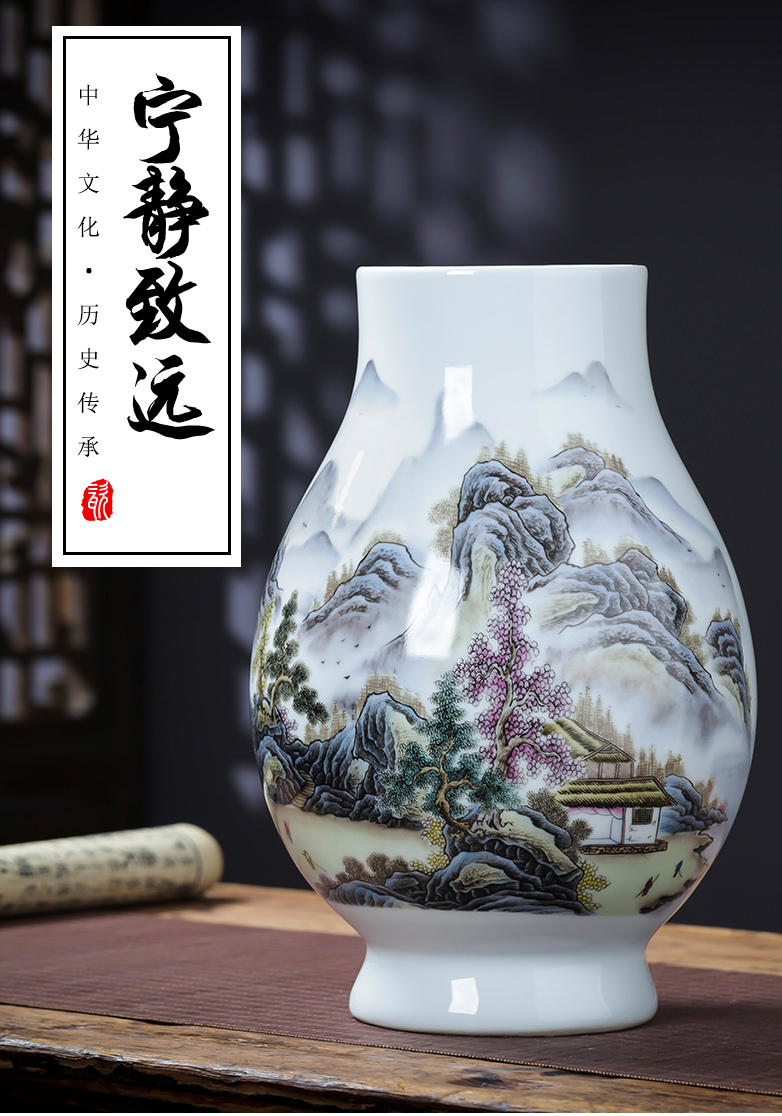 Jingdezhen ceramics vase furnishing articles flower arranging big sitting room wide expressions using dry flower of TV ark, of Chinese style household ornaments