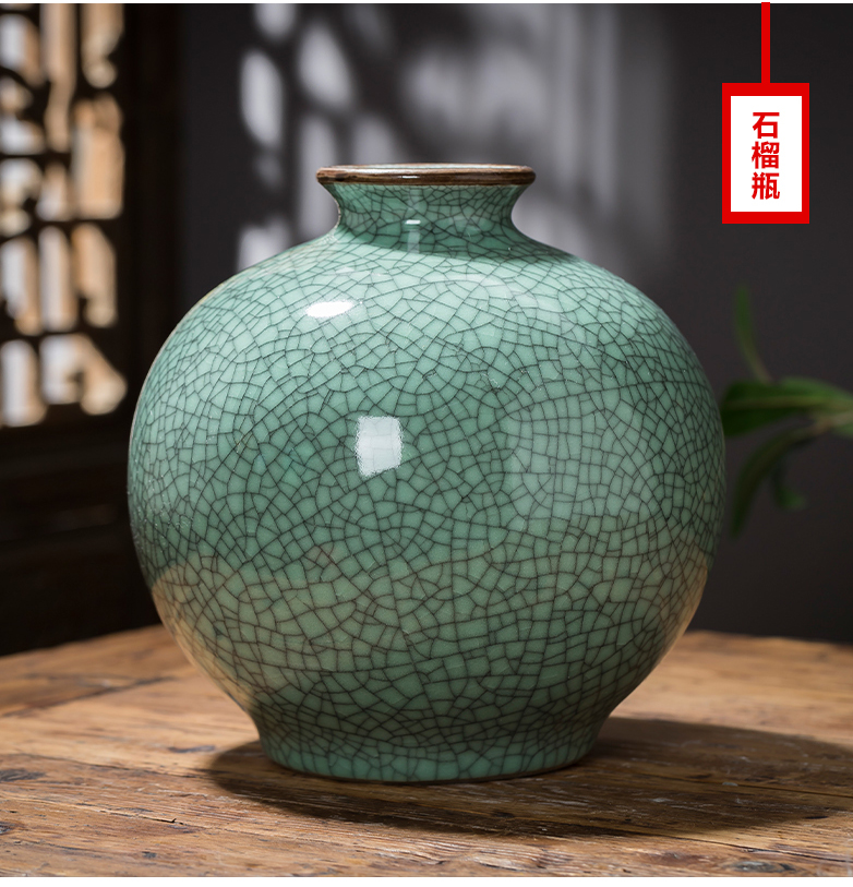 Archaize of jingdezhen porcelain ceramic kilns vases, flower arranging new Chinese style household furnishing articles rich ancient frame sitting room adornment