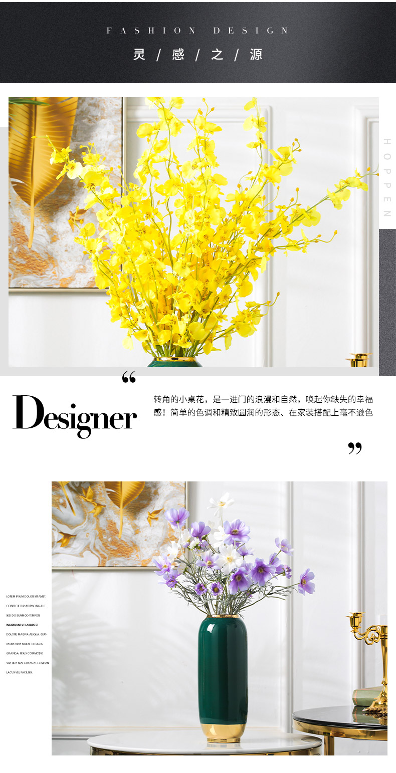 Modern Chinese style simple ceramic vases, flower arranging dried flowers sitting room adornment place to live in a TV cabinet table decoration