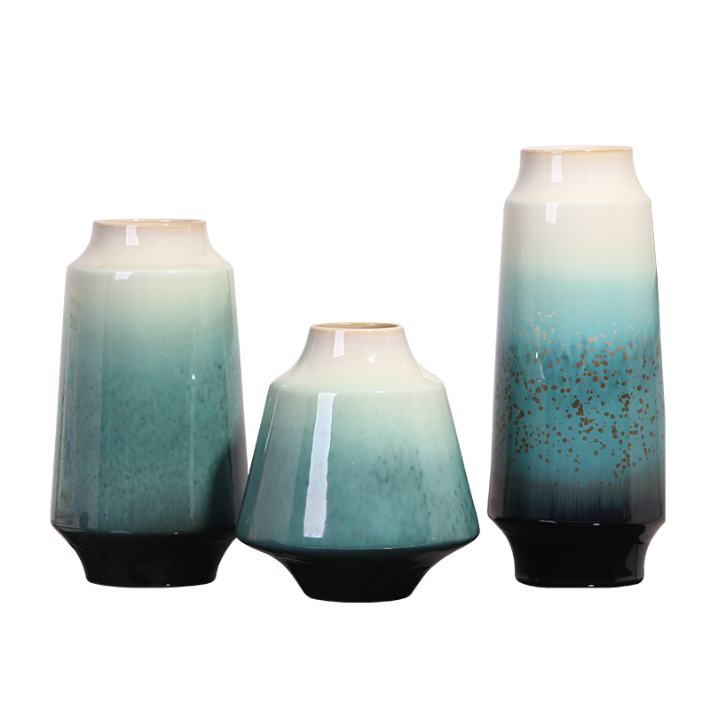 Jingdezhen ceramics dried flower vase furnishing articles sitting room TV cabinet table flower arranging I and contracted household ornaments