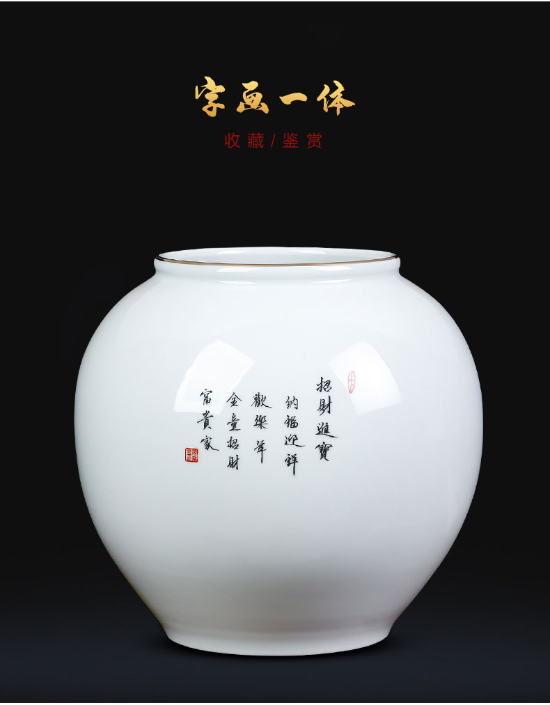 Jingdezhen ceramics vases newest autumn YunJing day big pot sitting room porch Chinese style household adornment furnishing articles