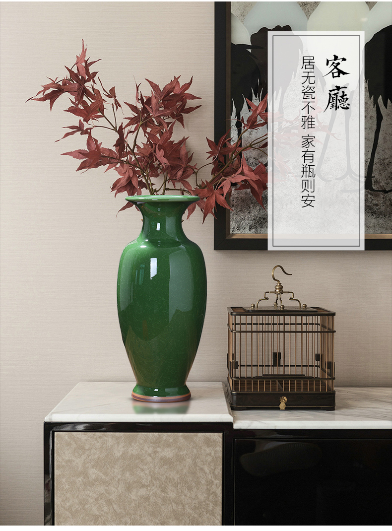 Jingdezhen ceramics vase furnishing articles sitting room flower arranging Chinese style household large archaize the jun porcelain floor furnishing articles