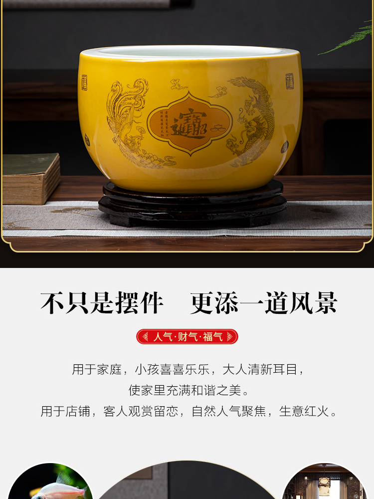 Jingdezhen ceramics cornucopia tank five NiuTu sitting room of Chinese style household hydroponic flower pot container decorative furnishing articles