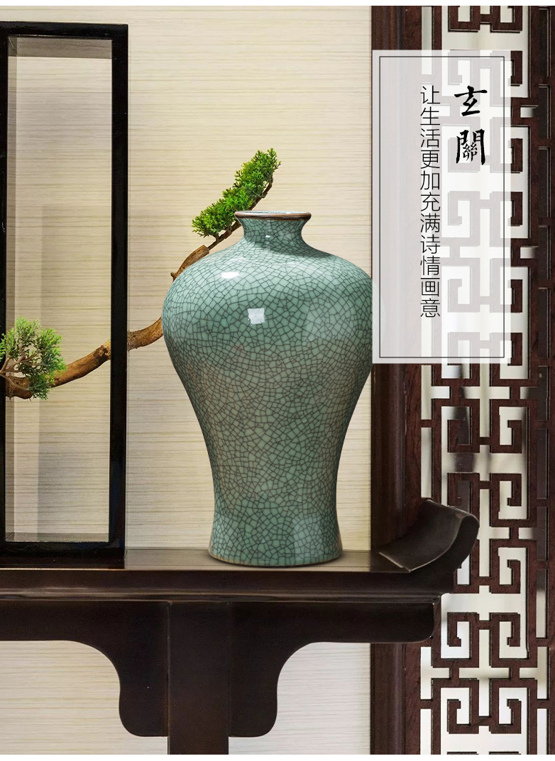 Archaize of jingdezhen porcelain ceramic kilns vases, flower arranging new Chinese style household furnishing articles rich ancient frame sitting room adornment