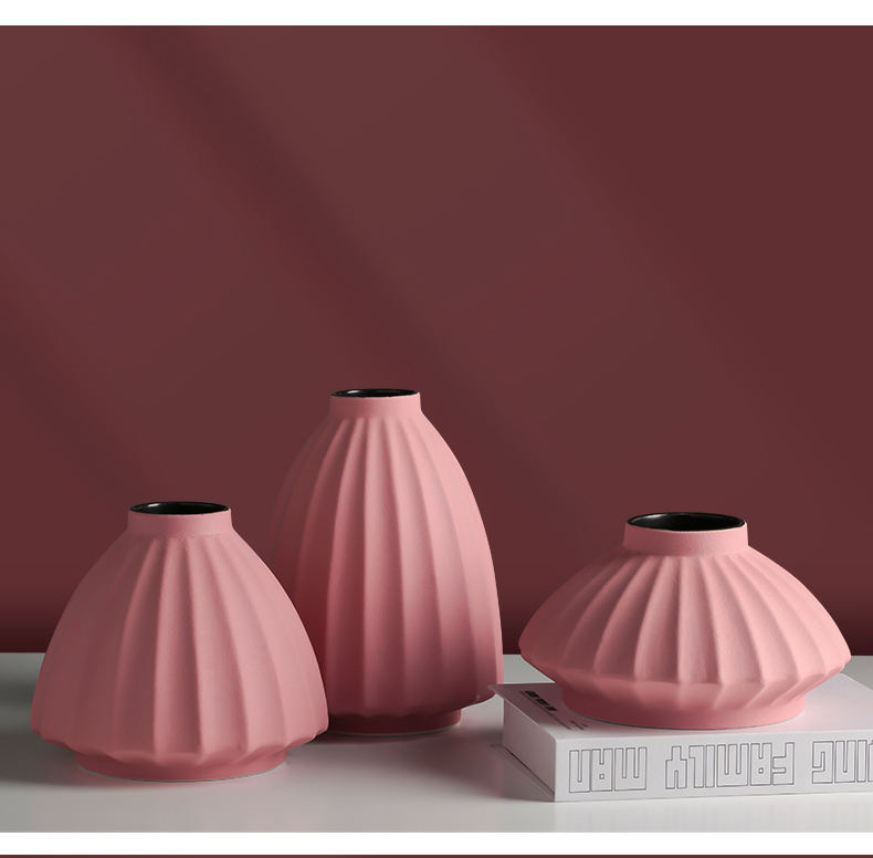 Floret bottle ceramic creative Nordic dry flower arranging flowers light key-2 luxury home furnishing articles contracted and I living room table decorations