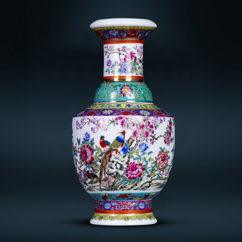 Archaize of jingdezhen ceramics colored enamel painting of flowers and floret bottle of home sitting room porch rich ancient frame adornment furnishing articles