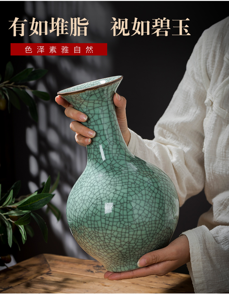 Archaize of jingdezhen porcelain ceramic kilns vases, flower arranging new Chinese style household furnishing articles rich ancient frame sitting room adornment