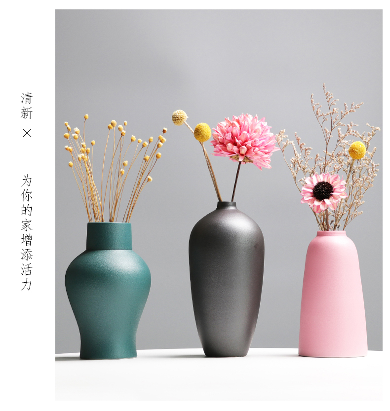 Nordic ins morandi ceramic vase furnishing articles creative contracted wind dried flower arranging flowers sitting room decorate household act the role ofing is tasted