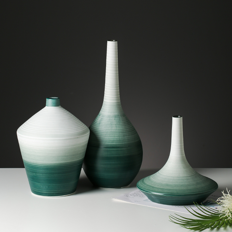 Nordic vases, ceramic creative contracted home sitting room dry flower arranging flowers adornment TV cabinet table furnishing articles