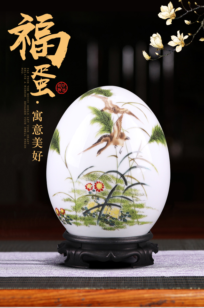 Jingdezhen porcelain thin body new Chinese style household ceramics f egg sitting room of TV ark, wine porch place ornament