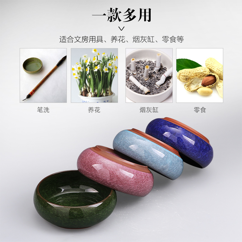 Jingdezhen ceramics antique ashtray ice crack innovative new Chinese style household furnishing articles sitting room tea table decorations