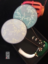 Chinese style silk group fan Bronzing palace fan Classical ancient style extended round fan Dance fan Photography Hanfu lady summer