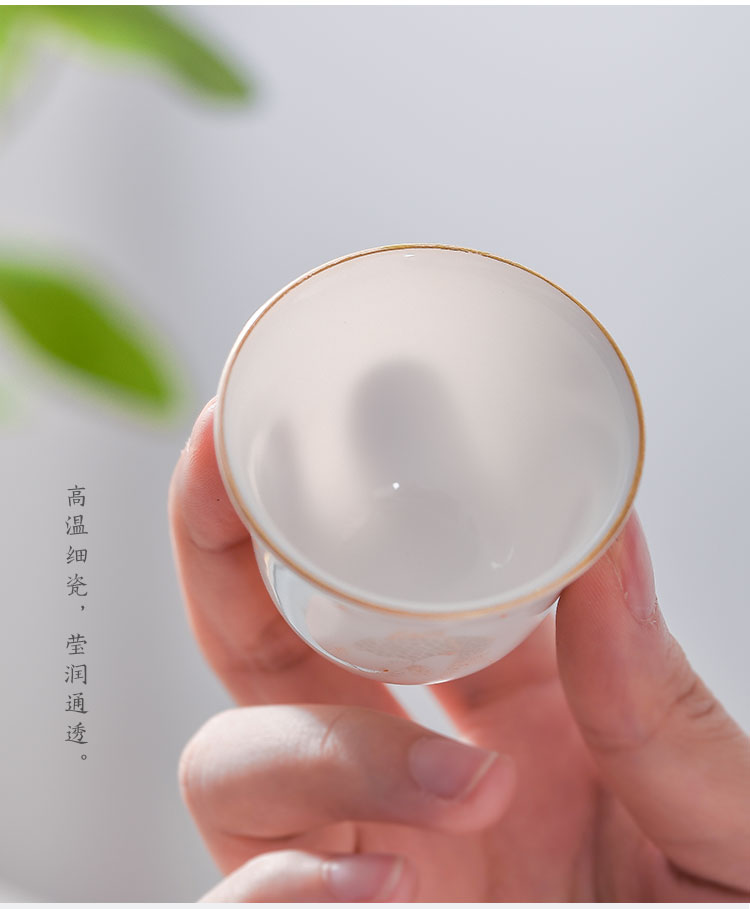 The Escape this hall sample tea cup jingdezhen ceramic single master kung fu tea cups of noggin single cup suit fragrance - smelling cup