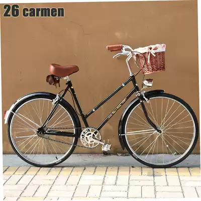Retro bicycle Phoenix 26-inch double slash Republic of China British commuter bicycle literary young woman Carmen