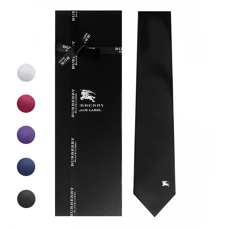 Burberry Black Label Burberry Black Label Silk Tie Men's Business Hand-Tied Wedding Birthday Gift Box Burberry Black Label Burberry Black Label Silk Tie Men's Business Hand-Tied Wedding Birthday Gift Box