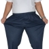 Đàn ông trung niên mùa hè kích thước lớn quần thun co giãn cao eo cao quần sâu chất béo người đàn ông béo cộng với phân bón tăng quần jean nam Quần