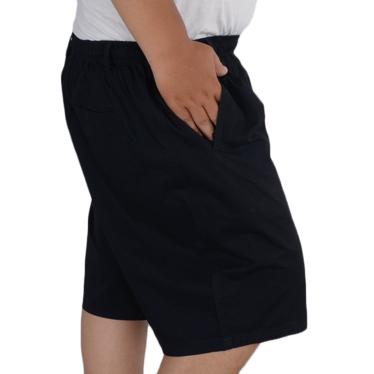 Đặc biệt hàng ngày mùa hè quần short cotton kích thước lớn Nam béo 5 điểm Quần cotton sâu Túi quần Zipper