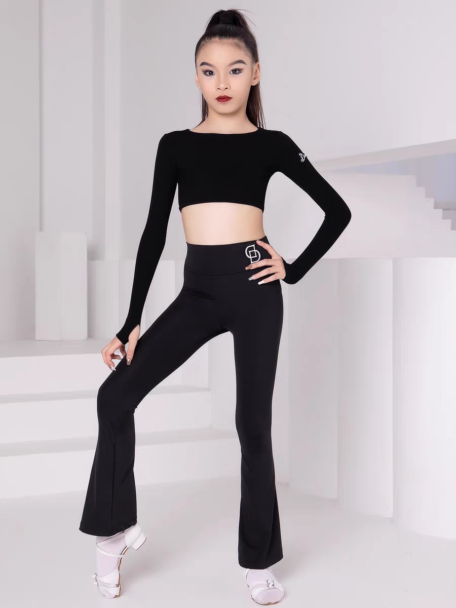 Girls Advanced Edition Latin dance suit long pants practice Elastic Fitness Pants Jacket Autumn Winter New Base Dance-Taobao
