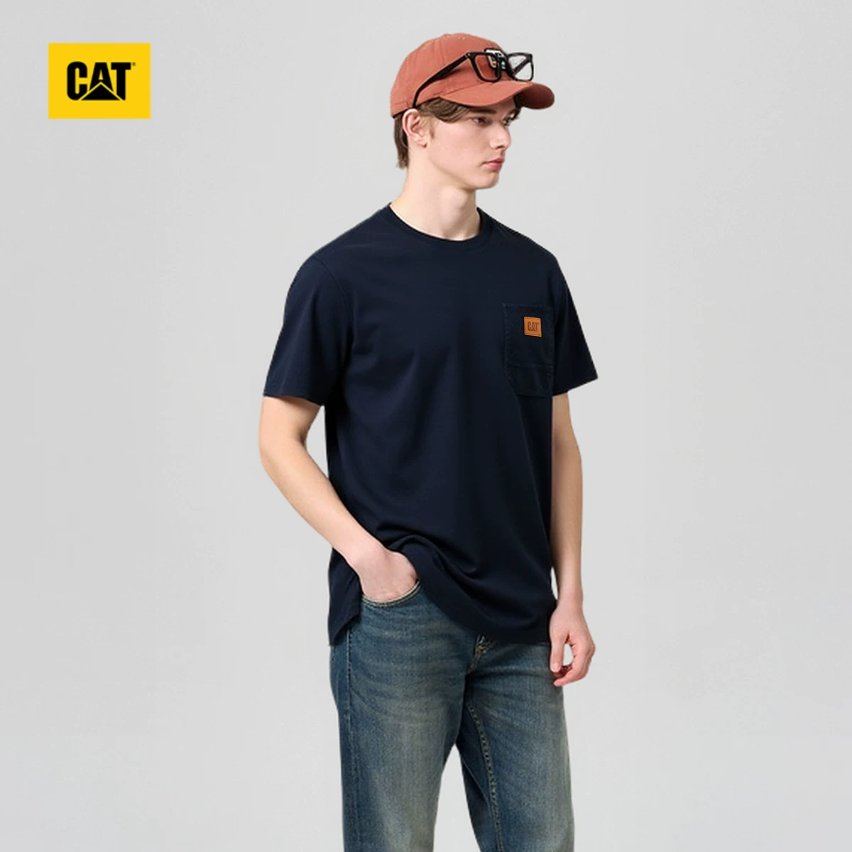 Платье CAT Summer ретро универсального дизайна хлопковая футболка с коротким рукавом oversize, американский стиль