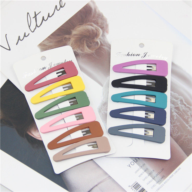 Korean version of the hair ornaments frosted BB clip Banghai clip edge clip Candy color cute word clip hair clip Hair clip headdress