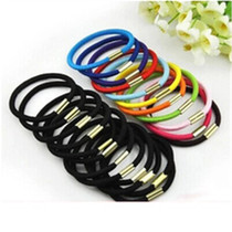 DIY hair accessories material metal horse button black rubber band high elastic Hairband hair cord headgear leather band