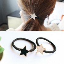 Korean headdress Korean hair accessories five-pointed star Hairband temperament high-elastic rubber band ponytail hair cord factory direct