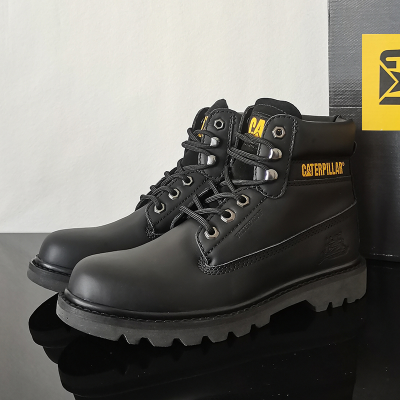 Cat Men's Shoes Black Martin Boots Autumn and Winter Genuine Leather Outdoor Work Shoes High-Top Wear-Resistant Yellow Boots Cat Men's Shoes Black Martin Boots Autumn and Winter Genuine Leather Outdoor Work Shoes High-Top Wear-Resistant Yellow Boots