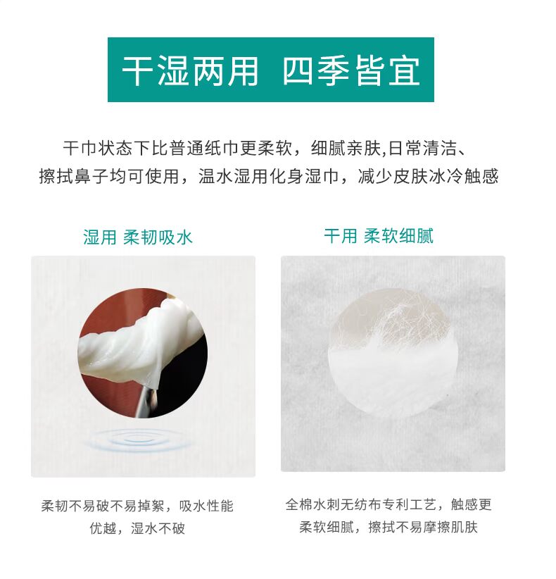 Quên nước lau bông lau khăn bông dùng một lần khăn lau tẩy trang bông ướt và khô - Khăn ướt khăn giấy ướt tốt cho da mặt