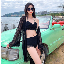 Swimsuit womens 2021 new hot spring fashion sexy three-piece split cover belly thin blouse size chest long sleeves