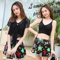 Swimsuit womens summer split conservative hot spring 2021 new student three-piece fashion blouse cute Japanese sunscreen