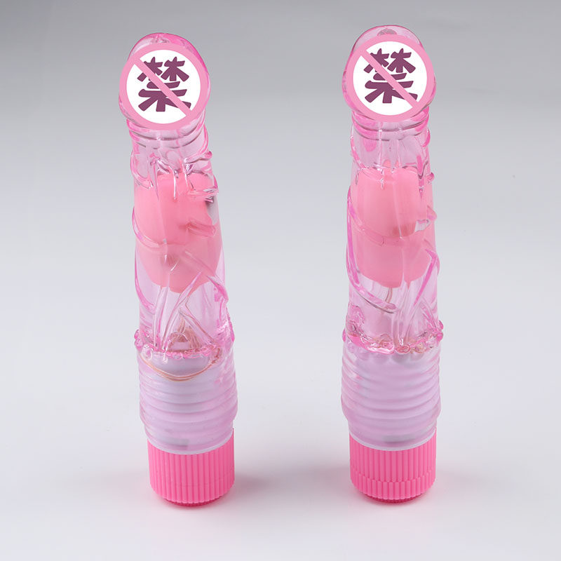 Transparent single shock without peculiar smell, artificial dildo, female masturbation device, massage stick vibrator, adult sex products