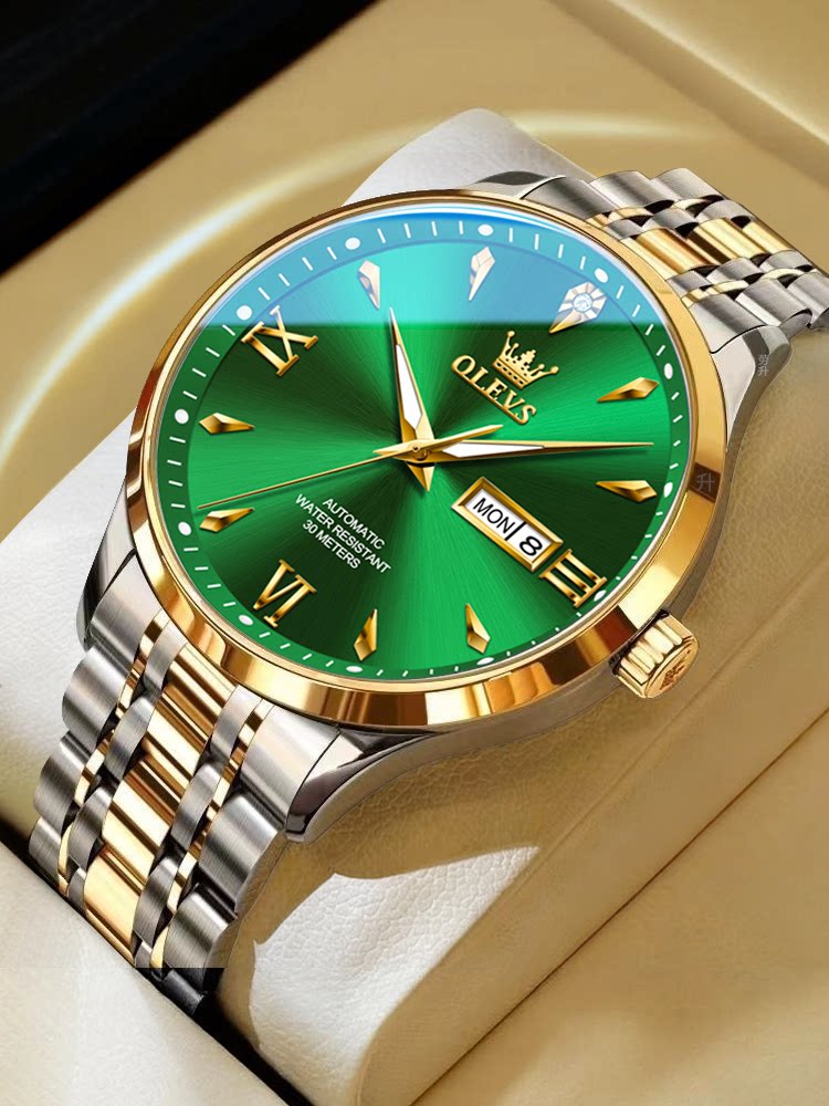 Swiss Oris Famous Watch Green Submariner Genuine Watch Men's 2026 New Original Mechanical Watch Fully Automatic Wristwatch