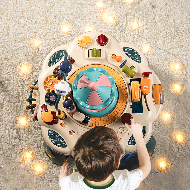 Baby Toys 6 months Baby Early education Puzzle Puzzle 0-1-Year-Old Hexahedron Children's Hand Clapping Drum Beat Drum Polyhedron 3