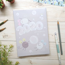 Four-fold good goods clearance Taiwan Di Mengqi hand account book DIMANCHE cool Feng hand account a week two pages week plan this A5 calendar notebook color workshop with 2020 second half of the day book