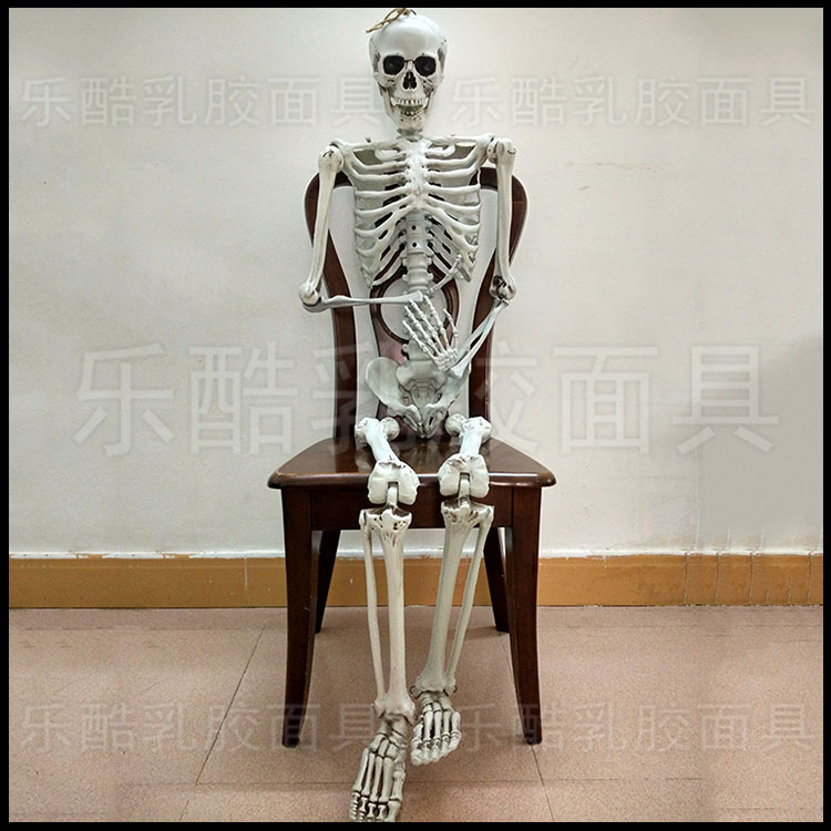Adult Skeleton Prop Bone Frame Haunted House Decoration Realistic Large Room Prank Model Halloween Skeleton Ornament