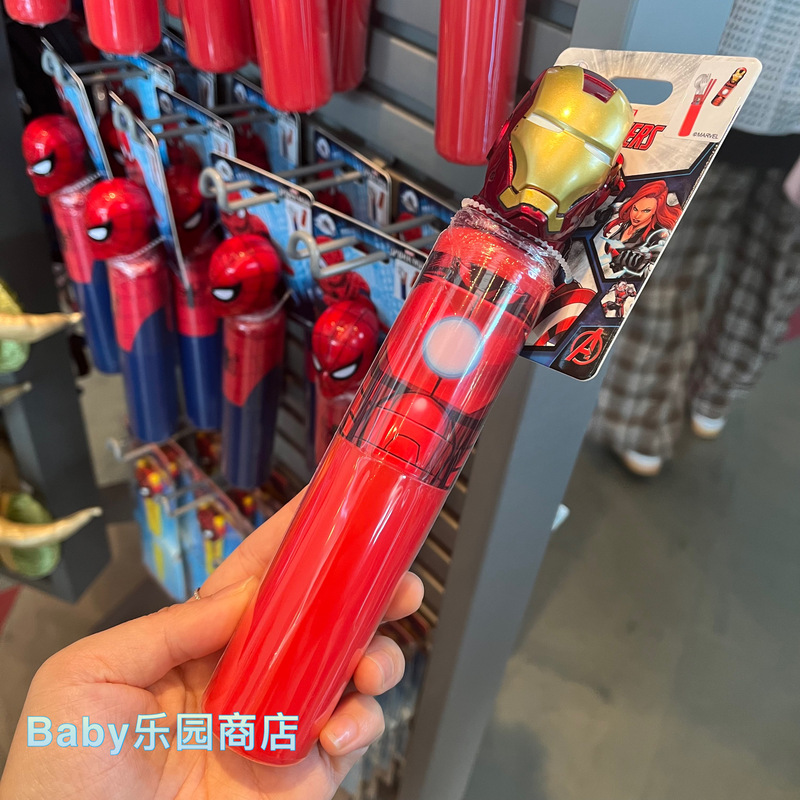 Hong Kong Disney Iron Man Spider-Man Captain America Children's Cartoon Tableware Spoon, Fork, and Chopsticks Set