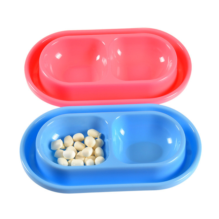 Mash Egg Ghost Ring Double Bowl Anti-Rex Bowl Thickened Dog Bowl Cat Bowl Pet Food Basin Universal Pet Saliva Bowl