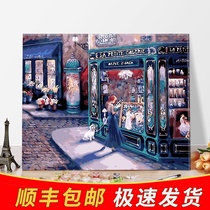 Digital oil painting diy simple painting Decompression filling decorative painting Hand-painted living room hand coloring window temptation