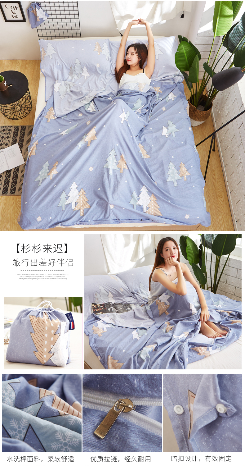 Ins rửa nước cotton khách sạn bẩn túi ngủ khách sạn chống bẩn duvet du lịch du lịch bụi-proof sheets đôi di động