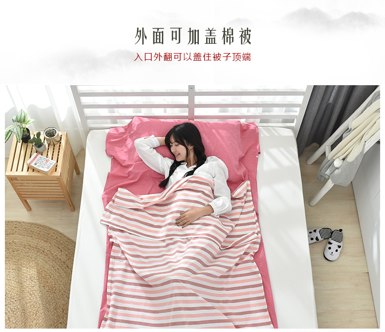 Khách sạn cotton chống bẩn quilt khách sạn khách sạn trên bẩn túi ngủ train ngoài trời trong nhà du lịch giường đơn giản rửa bông